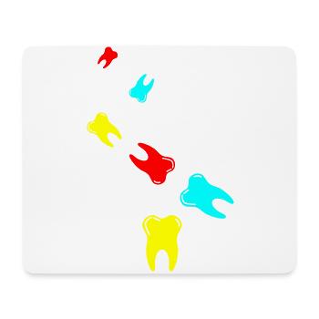Symbole de l’icône de dent - Tapis de souris (format paysage) - blanc - Devant