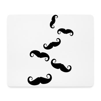 Schnurrbart symbol - Mousepad (Querformat) - Weiß - Vorne