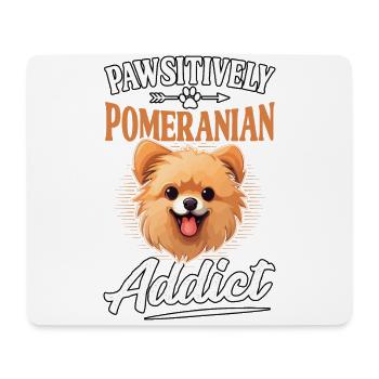 Pomeranian Pawsitively Addict - Mouse Pad (horizontal) - white - Front