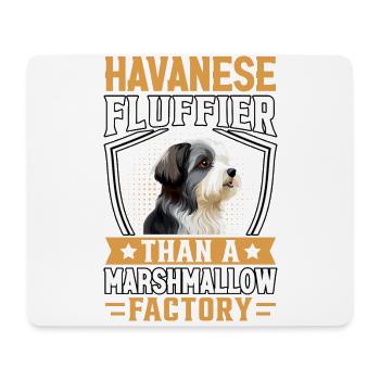 Le bichon havanais est plus moelleux qu’une usine de guimauves - Tapis de souris (format paysage) - blanc - Devant