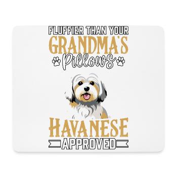 Plus moelleux que les oreillers de votre grand-mère bichon havanais - Tapis de souris (format paysage) - blanc - Devant