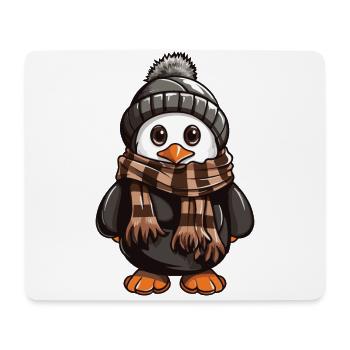 Penguin Cute Winter Comic - Mouse Pad (horizontal) - white - Front