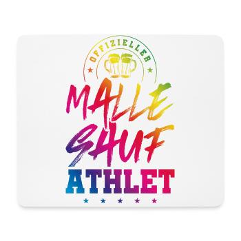 Malle Sauf Athlet Mallorca Party Spruch - Mousepad (Querformat) - Weiß - Vorne