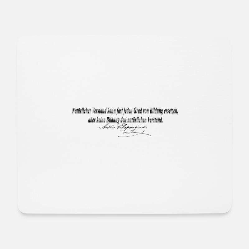 Deutsches Zitat | Arthur Schopenhauer | Verstand | - Mousepad (Querformat) - Weiß