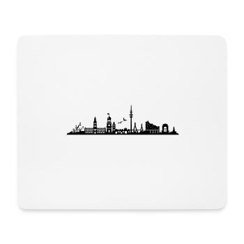 Skyline - Hamburg Hafen Altstadt - Mousepad (Querformat) - Weiß - Vorne