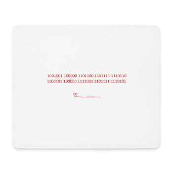 Secret code I love you - Mouse Pad (horizontal) - white - Front