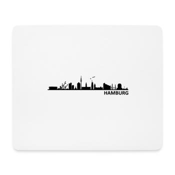 Skyline - Hamburg Hafen Altstadt Stadion - Mousepad (Querformat) - Weiß - Vorne