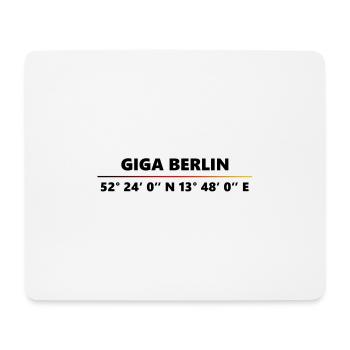 Giga Berlin Koordinaten - Mousepad (Querformat) - Weiß - Vorne