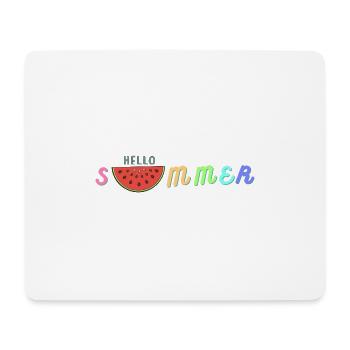 hello summer - Mousepad (Querformat) - Weiß - Vorne