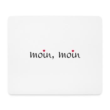 moin moin mit herzen - Mousepad (Querformat) - Weiß - Vorne