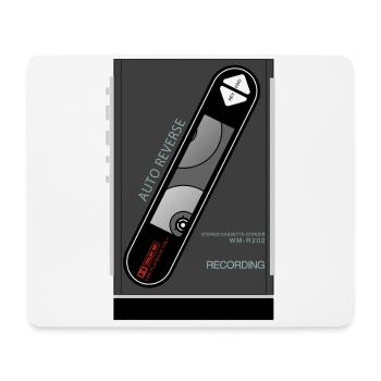 Walkman d’enregistrement - WA - Tapis de souris (format paysage) - blanc - Devant
