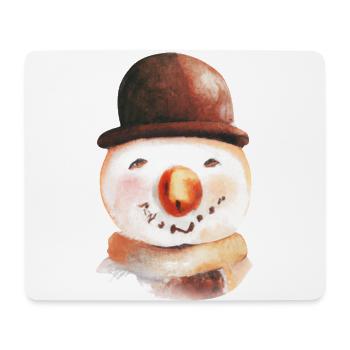 Bonhomme de neige vintage - Tapis de souris (format paysage) - blanc - Devant