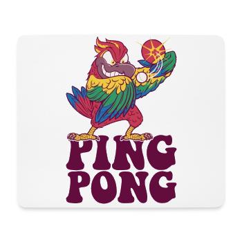 Ping Pong Parrot Outfit Table Tennis Bird - Mouse Pad (horizontal) - white - Front