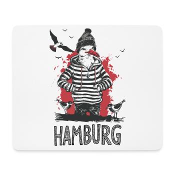 Hambourg Moin Seagull Marin Capitaine Marin Port - Tapis de souris (format paysage) - blanc - Devant