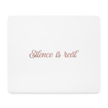 silence is real - Mousepad (Querformat) - Weiß - Vorne
