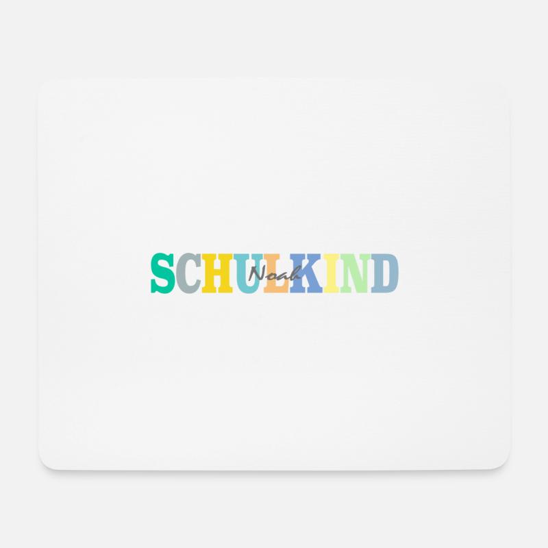 Schulkind mit Noah - Mousepad (Querformat) - Weiß