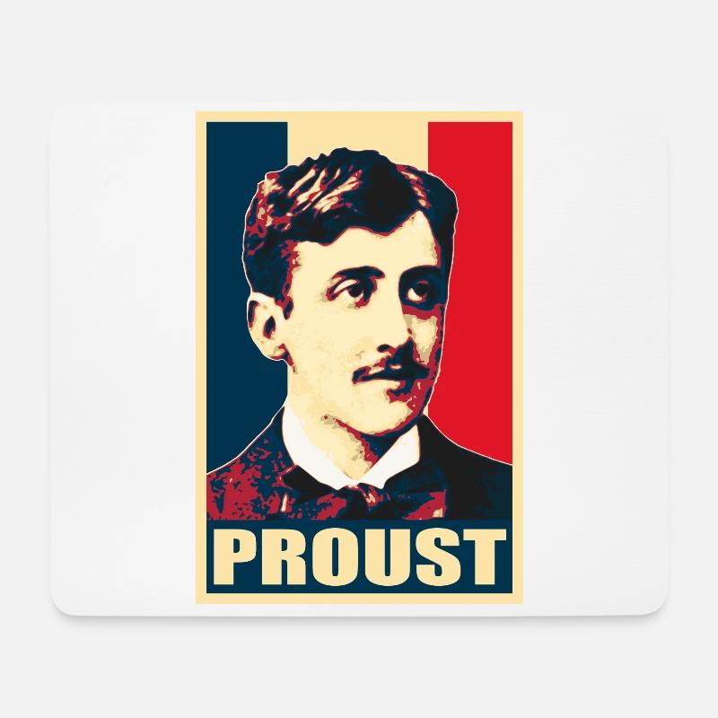Marcel Proust - Mousepad (Querformat) - Weiß