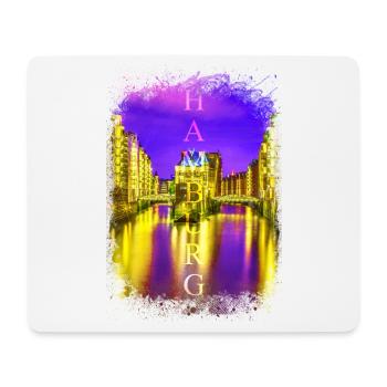 Hamburg St Pauli Reeperbahn Red Light District - Mouse Pad (horizontal) - white - Front