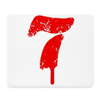 7 Zahl Symbol - Mousepad (Querformat) - Weiß - Vorne