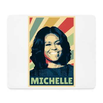 Michelle Obama Vintage Colores - Tapis de souris (format paysage) - blanc - Devant