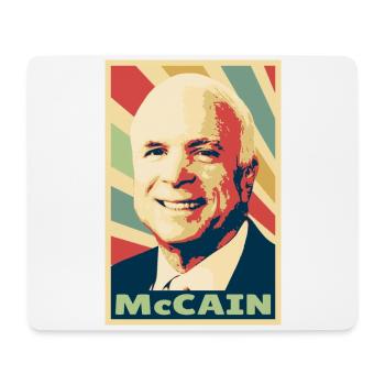 John McCain Vintage Farben - Mousepad (Querformat) - Weiß - Vorne