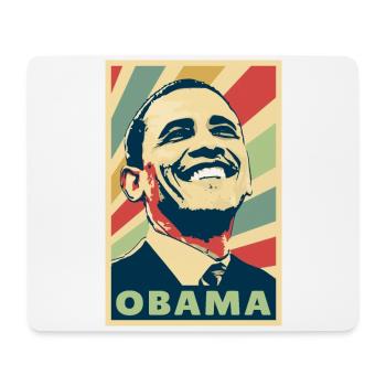 Barack Obama Vintage Colores - Tapis de souris (format paysage) - blanc - Devant