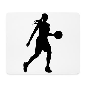 Basketball Player Silhouette Basketball Player Fra - Mouse Pad (horizontal) - white - Front