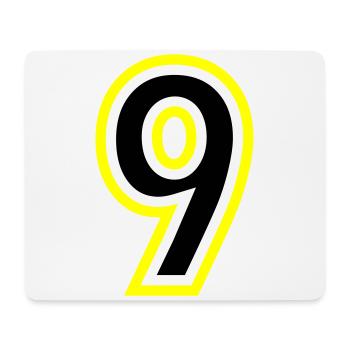 9 Zahl College - Mousepad (Querformat) - Weiß - Vorne