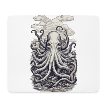 Octopus Fisherman Deep Sea Marine Design - Mouse Pad (horizontal) - white - Front