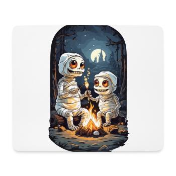 Kinder Halloween Mumien Lagerfeuer Party Design - Mousepad (Querformat) - Weiß - Vorne