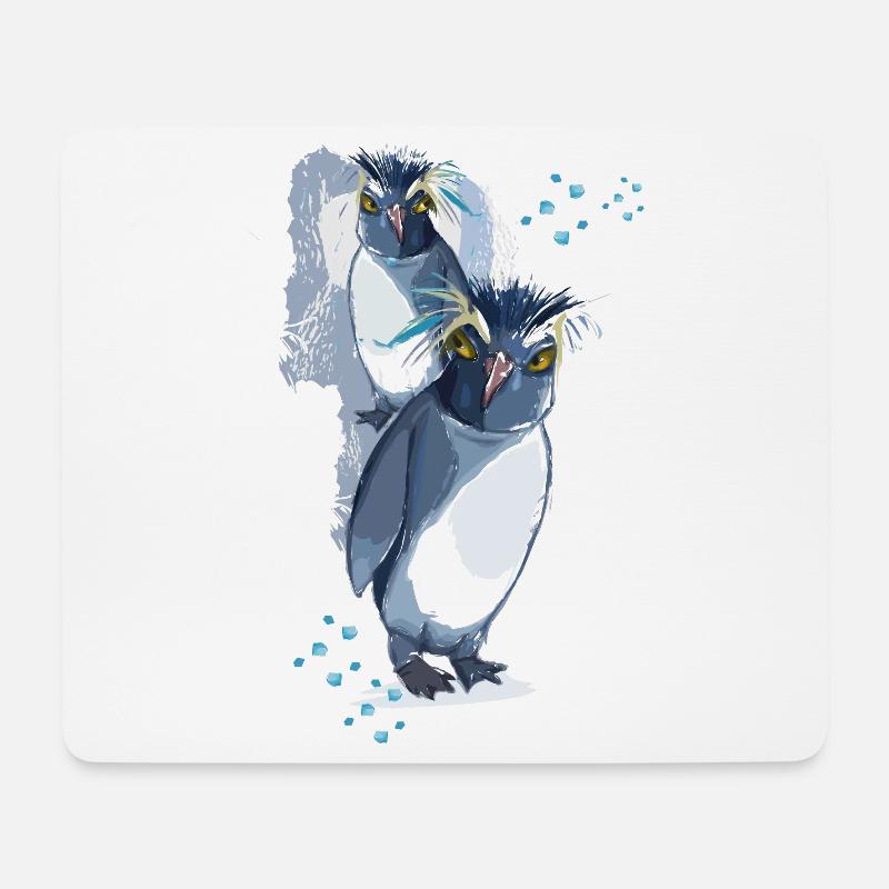 Pinguine - Mousepad (Querformat) - Weiß