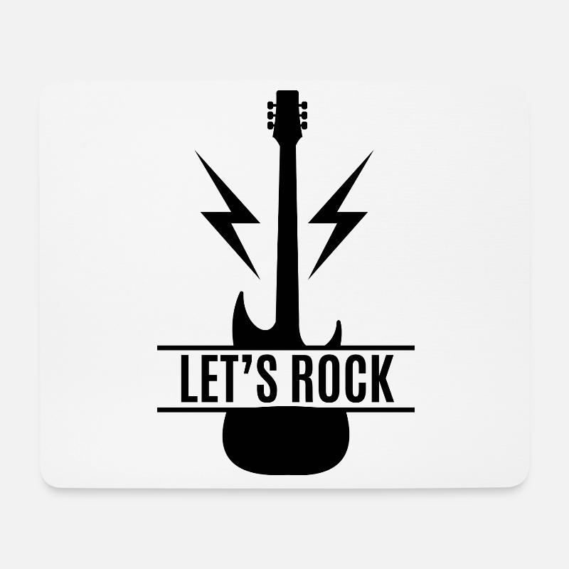 Gitarre - Guitar / Let's Rock !!!! ROCKBAND - Mousepad (Querformat) - Weiß