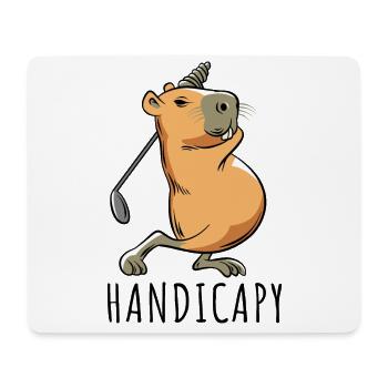 Capybara Golf Handicap - Handicapy - Mousepad (Querformat) - Weiß - Vorne