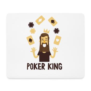 Poker-König - Mousepad (Querformat) - Weiß - Vorne