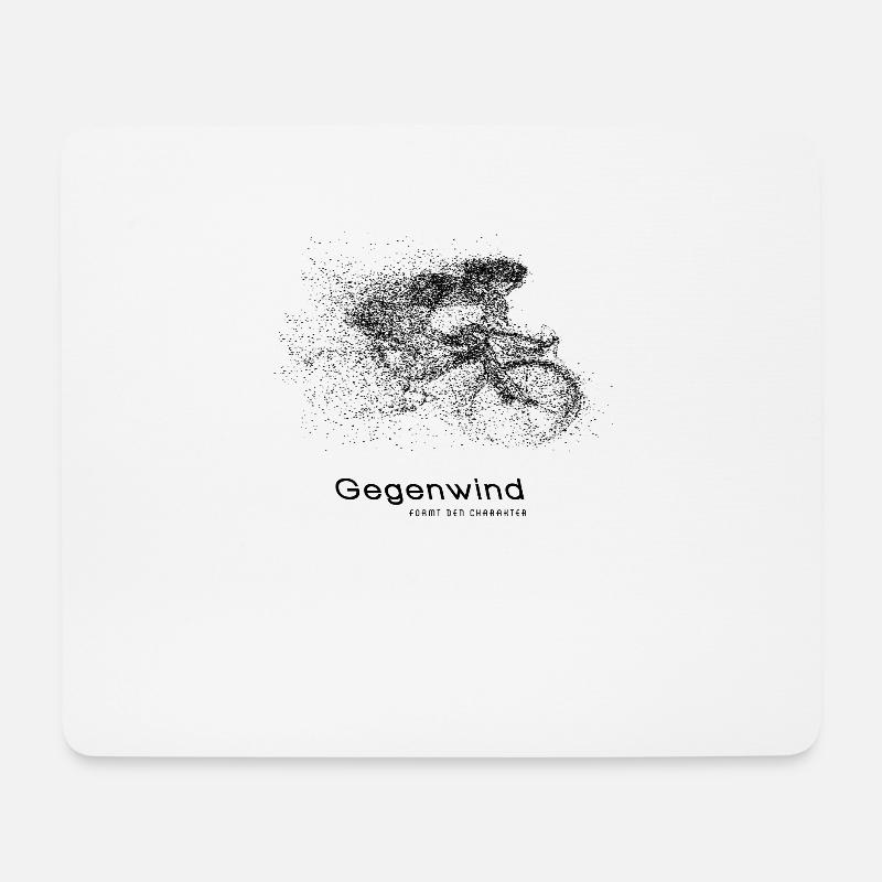 Gegenwind formt den Charakter. - Mousepad (Querformat) - Weiß