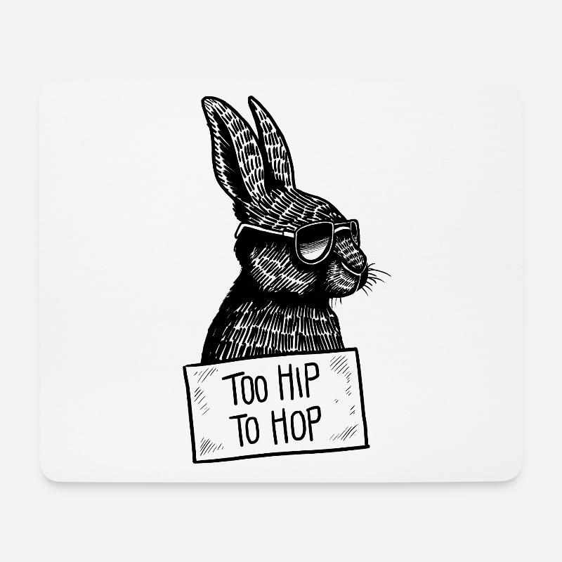 Too Hip To Hop - Mousepad (Querformat) - Weiß
