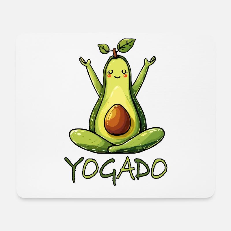 Yogado - Die Frucht des Yoga - Mousepad (Querformat) - Weiß
