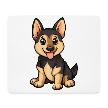 Schäferhund Hund Niedlich - Mousepad (Querformat) - Weiß - Vorne
