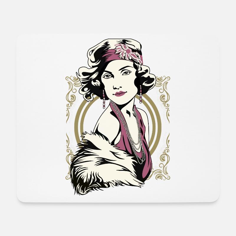 Flappers Girls VIOLET - Mouse Pad (horizontal) - white