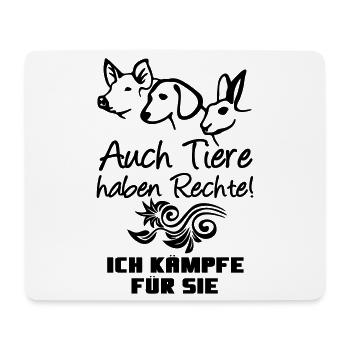 Tiere Tier Rechte Tierschutz vegan Geschenk - Mousepad (Querformat) - Weiß - Vorne