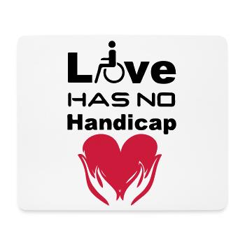 Liebe Behinderung Rollstuhl Spruch Geschenk - Mousepad (Querformat) - Weiß - Vorne