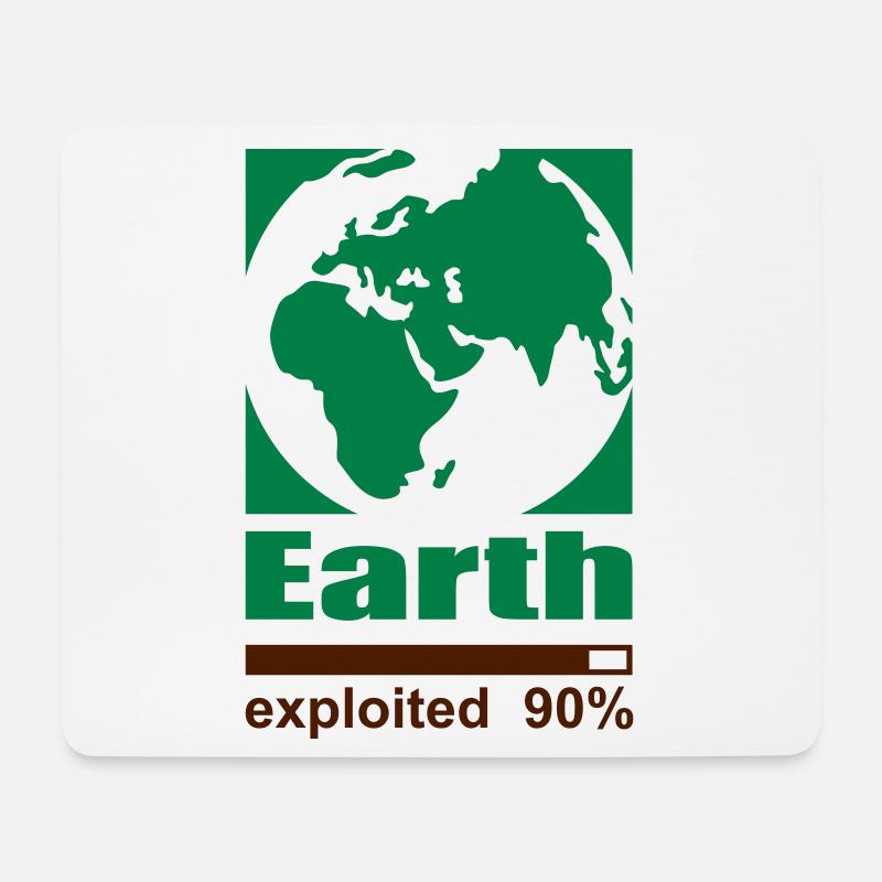 Earth exploited - Mousepad (Querformat) - Weiß