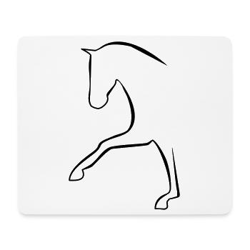 2541614 128432776 Dressurpferd - Mousepad (Querformat) - Weiß - Vorne