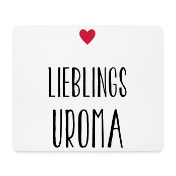 Uroma Lieblingsuroma Herz Geschenk - Mousepad (Querformat) - Weiß - Vorne