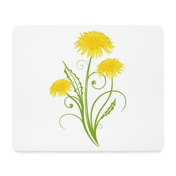 Realistic dandelion, dandelion, dandelion - Mouse Pad (horizontal) - white - Front