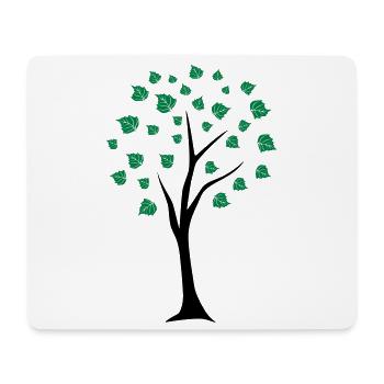 arbre - Tapis de souris (format paysage) - blanc - Devant