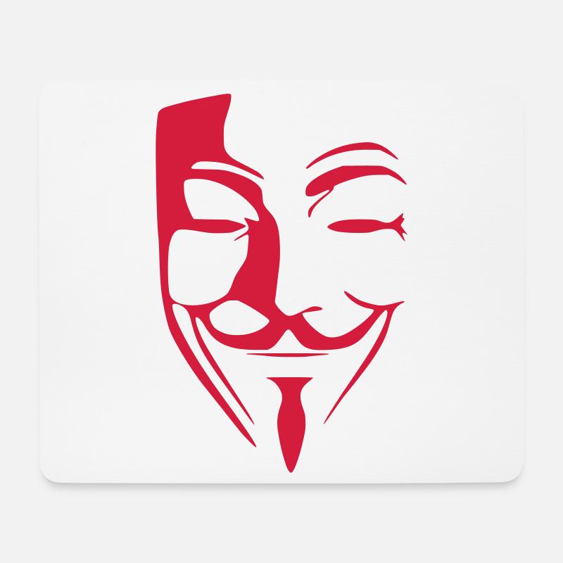 Anonymous - Mousepad (Querformat) - Weiß