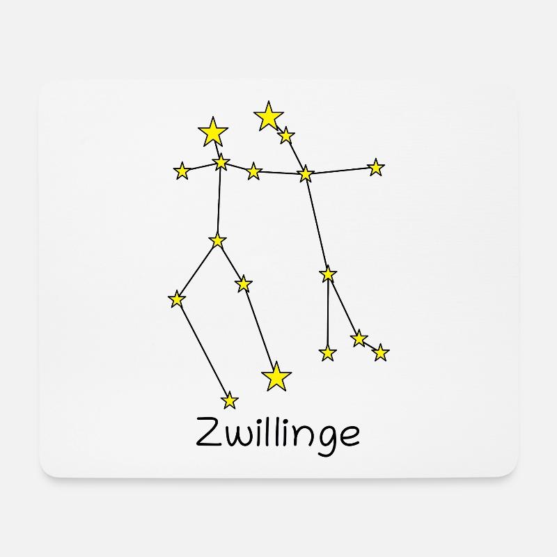 Sternzeichen Zwillinge - Mousepad (Querformat) - Weiß