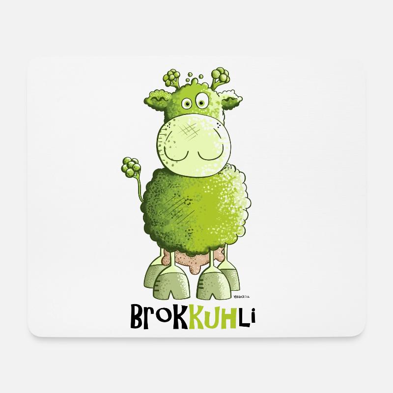 Brokkuhli - Mousepad (Querformat) - Weiß