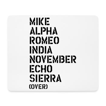 Mike Alpha Romeo India... over - MARINES - Mousepad (Querformat) - Weiß - Vorne